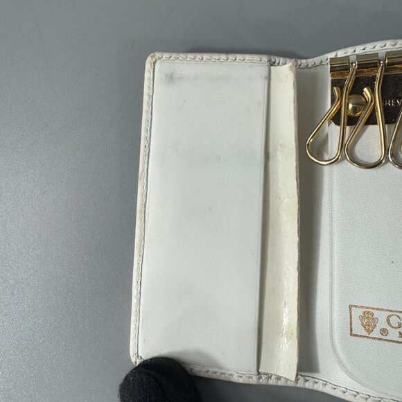 Authentic Vintage Gucci Mico GG White Canvas 4-Key Case - Picture 8 of 15